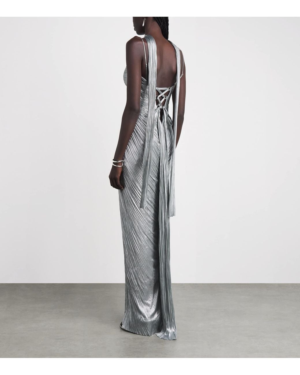 Maria Lucia Hohan White Silk Cut-Out Tonia Gown