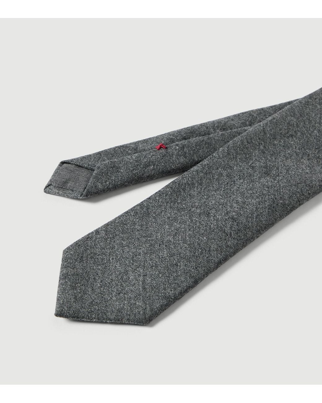 Brunello Cucinelli Gray Virgin Wool Tie for men