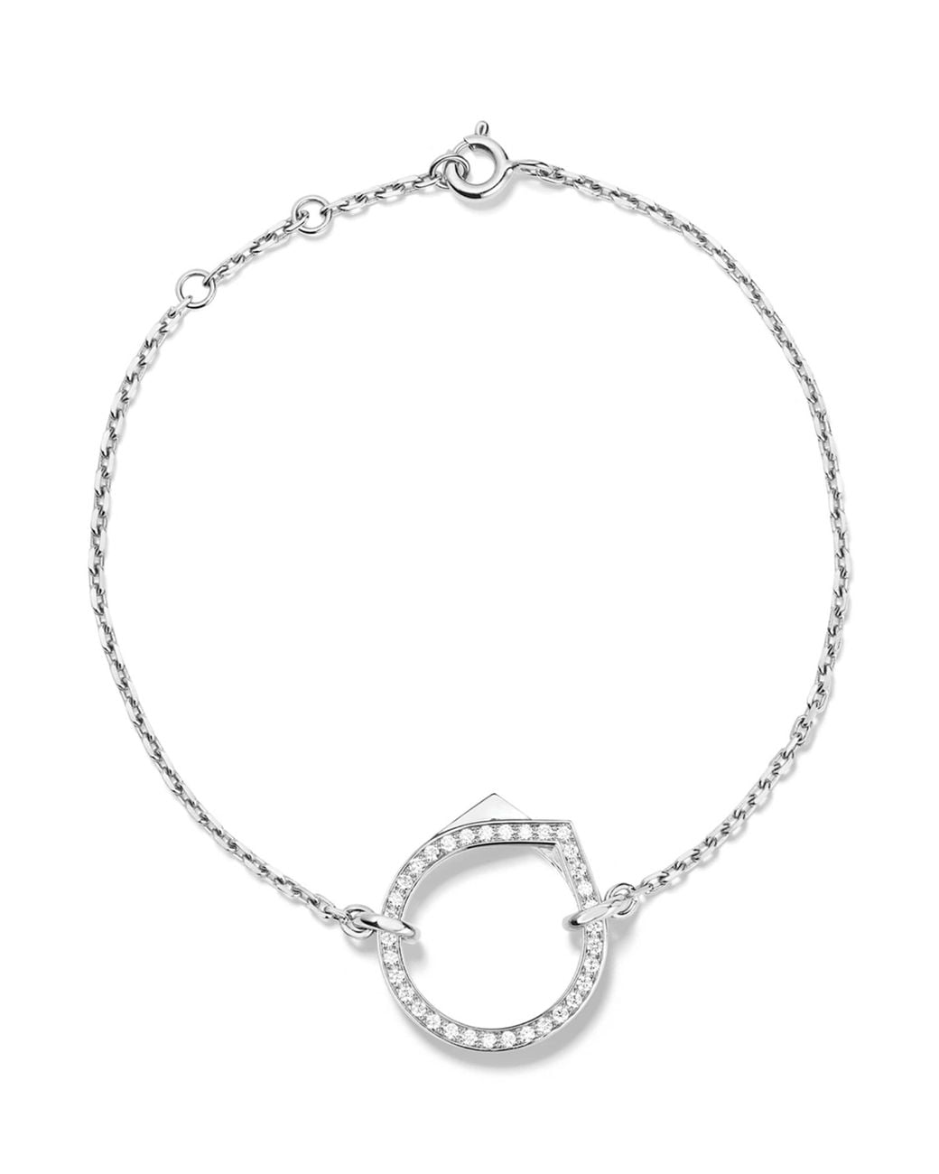 Repossi Metallic And Diamond Antifer Chain Bracelet
