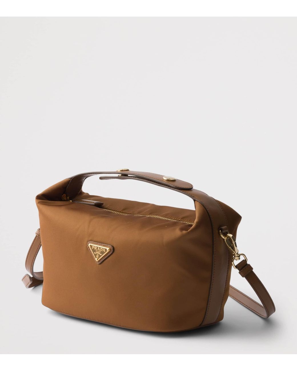 Prada Brown Mini Re-Nylon Chérie Top-Handle Bag