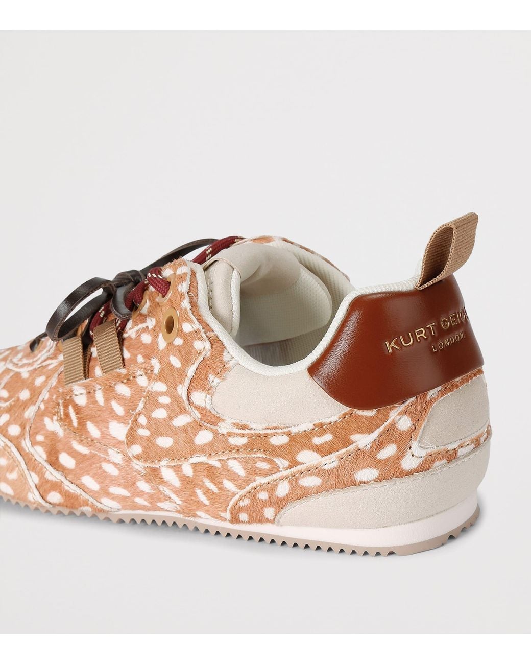 Kurt Geiger Pink Leather Slim Runner Sneakers