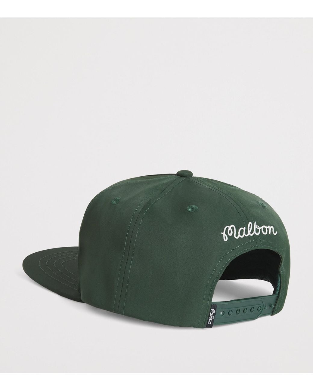 Malbon Green Embroidered M Snapback Cap for men