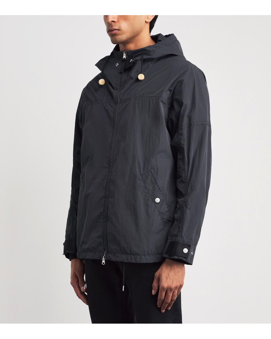 Stone Island Blue Garment-Dyed Nylon Tc Parka for men