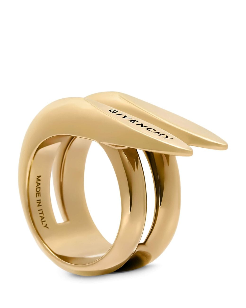 Givenchy Metallic Pinch Double Ring