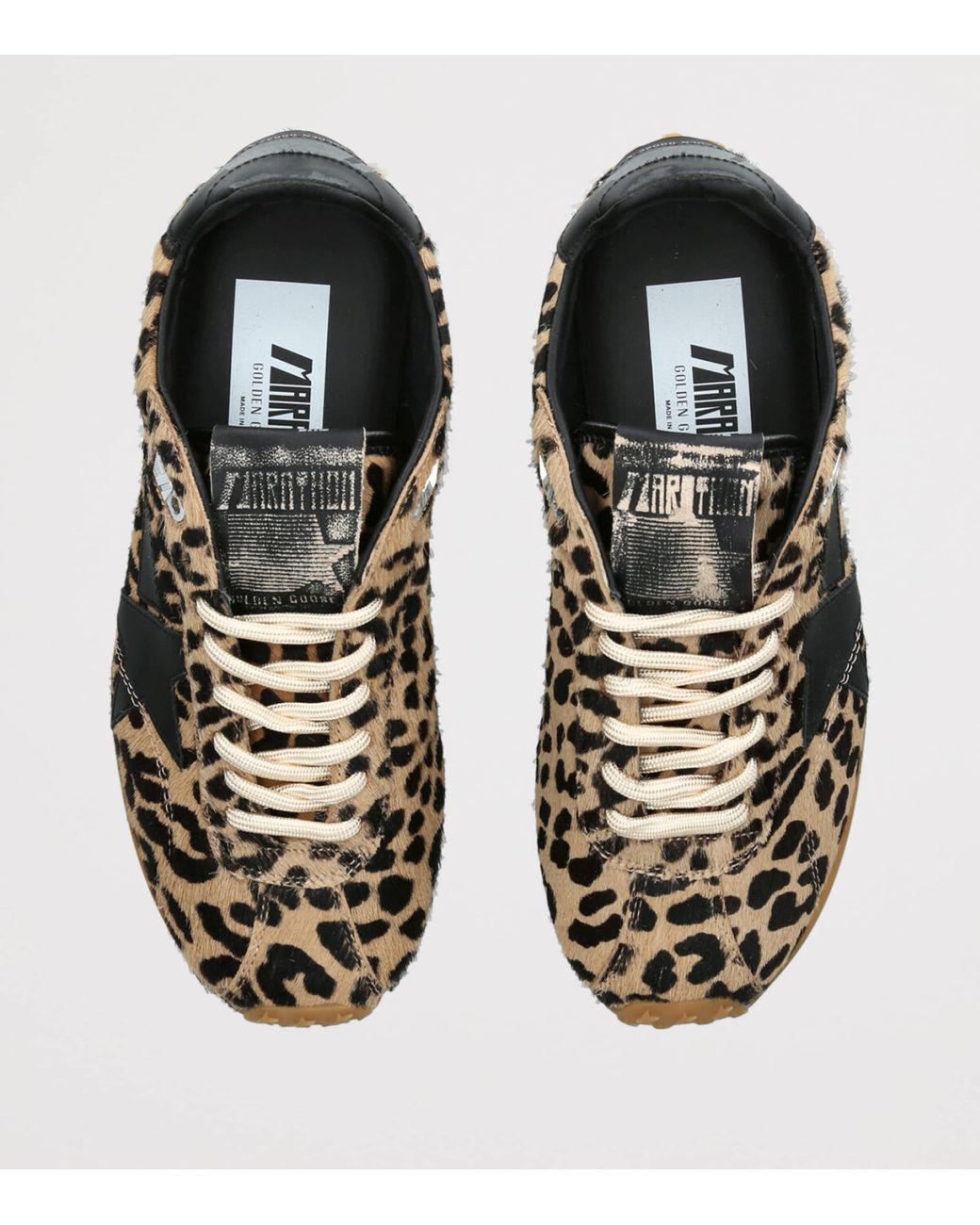Golden Goose Deluxe Brand Brown Pony Hair Leopard Marathon Speed Sneakers