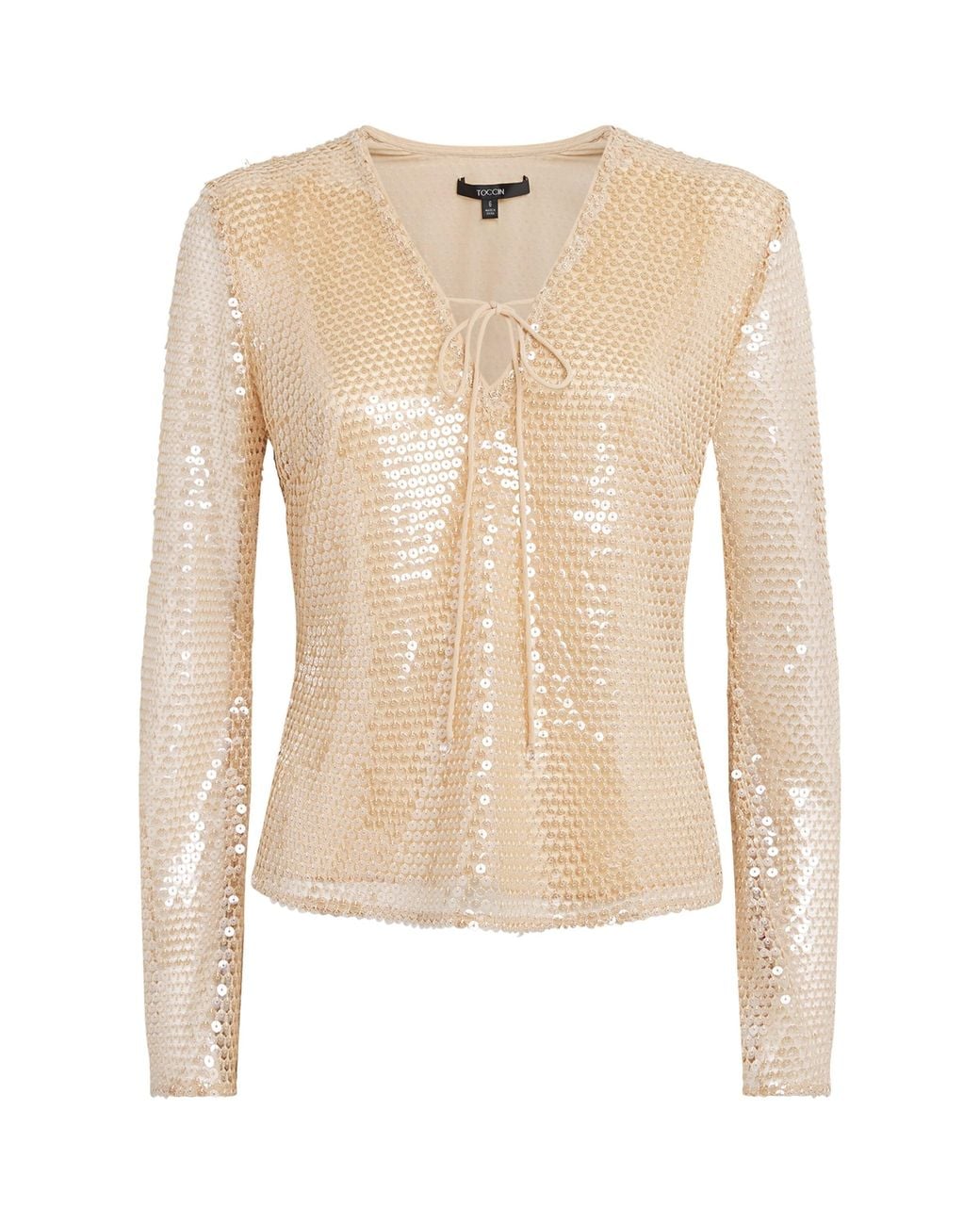 Toccin Natural Sequinned Zuri Blouse