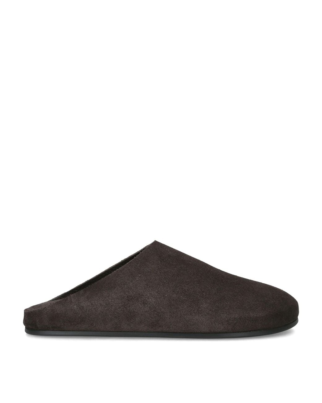 The Row Brown Hudson Suede Slides