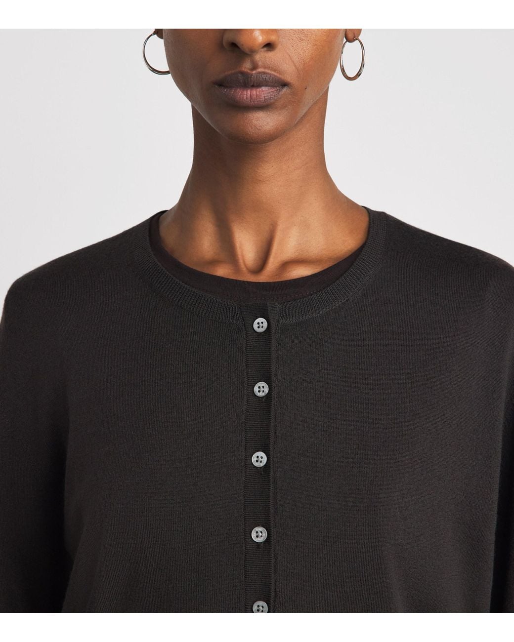 Leset Black Merino Wool James Cardigan