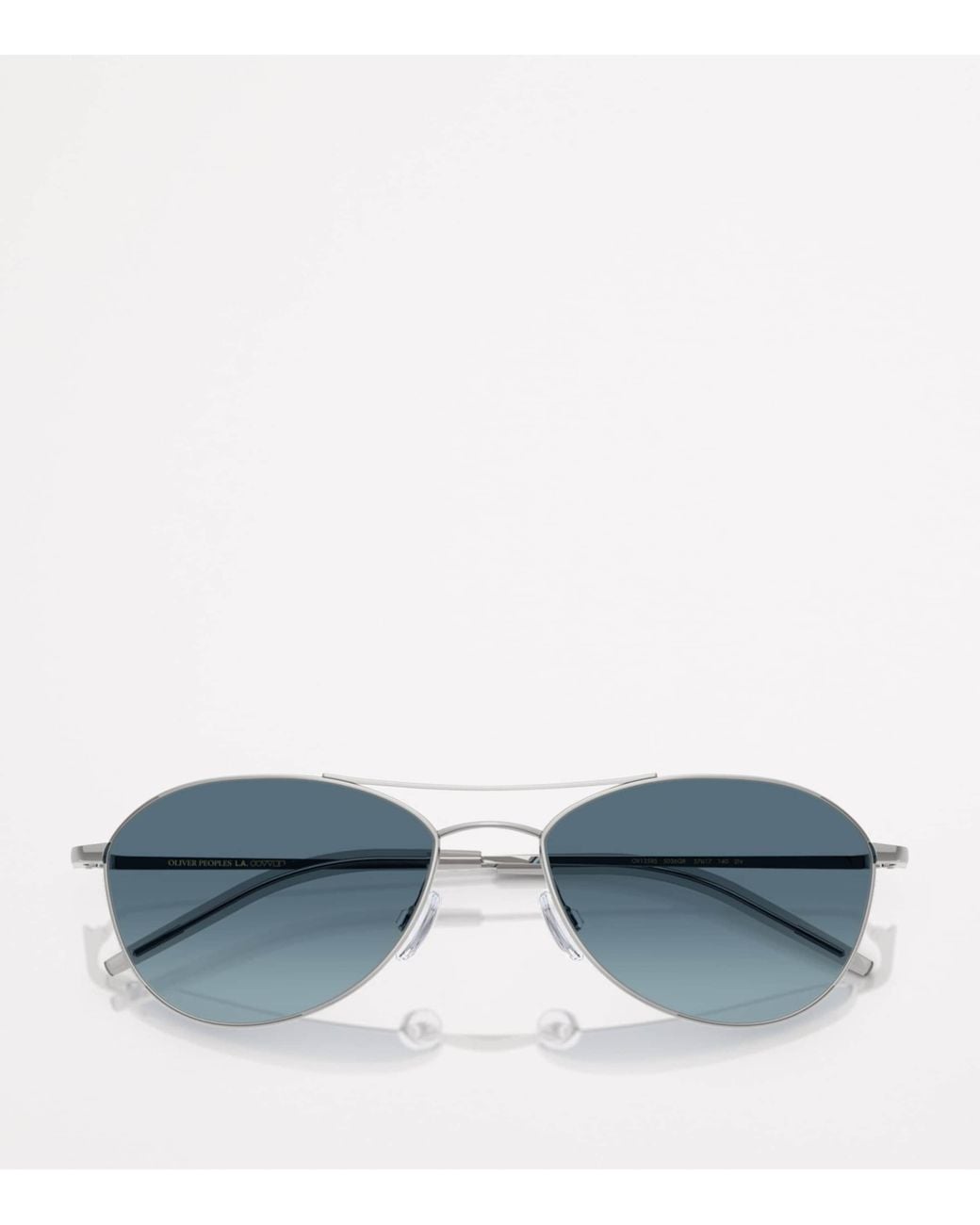 Oliver Peoples Blue Aero Ii Aviator Sunglasses