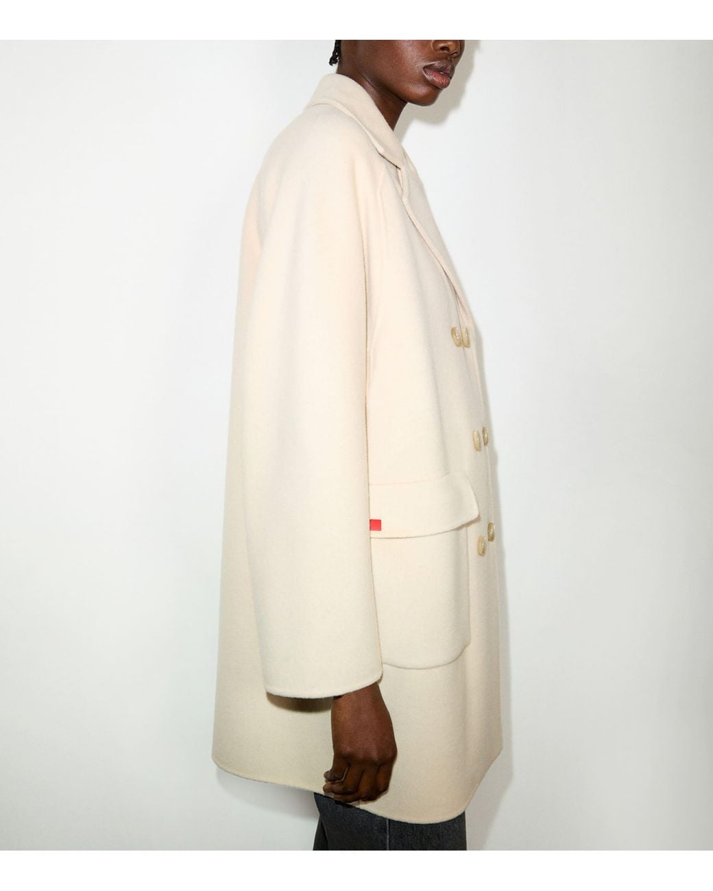 MAX&Co. White Virgin Wool Coat