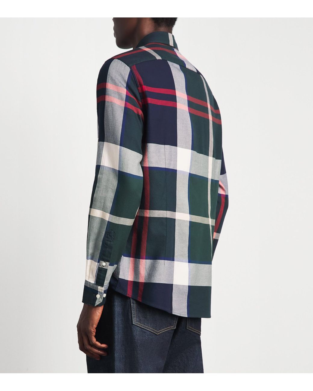 Barbour Blue Cotton Tartan Dunoon Shirt for men