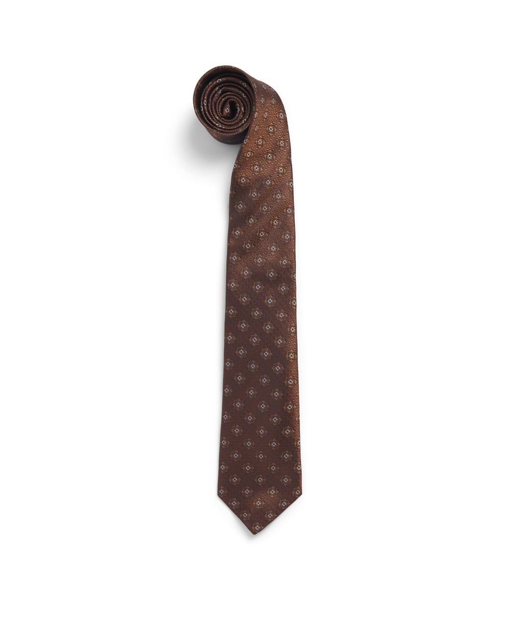 Canali Brown Silk Jacquard Tie for men
