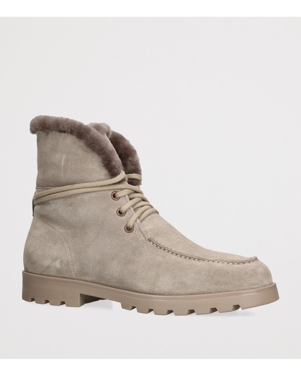 Santoni Brown Suede Detroit Boots