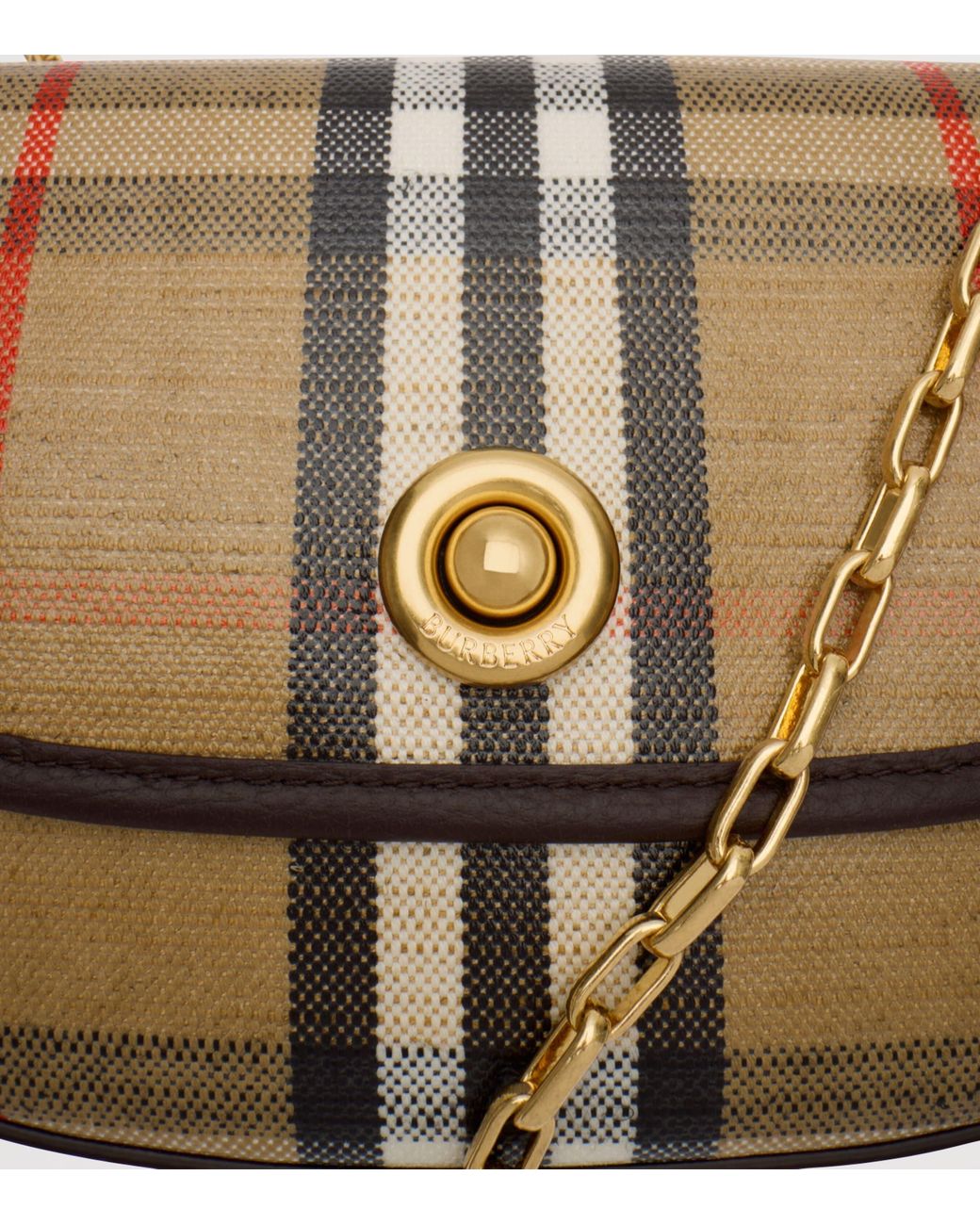 Burberry Brown Mini Highlands Chain Cross-Body Bag
