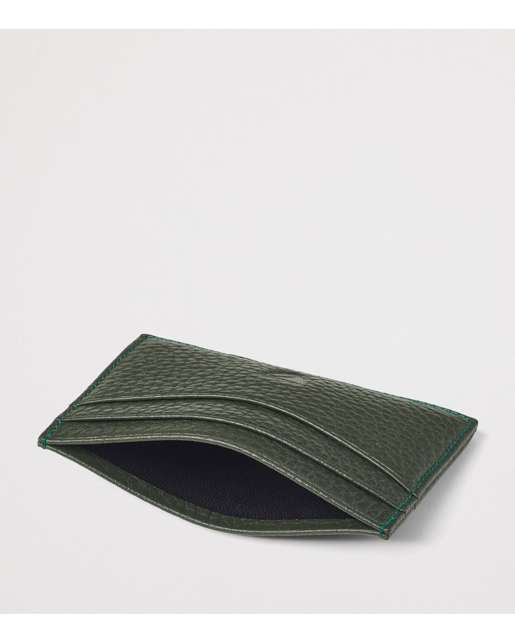 Aspinal Green Leather Slim Card Holder