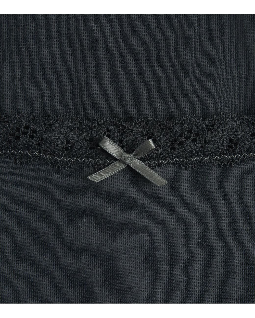 Skims Black Lace-Trim Boy Shorts Briefs