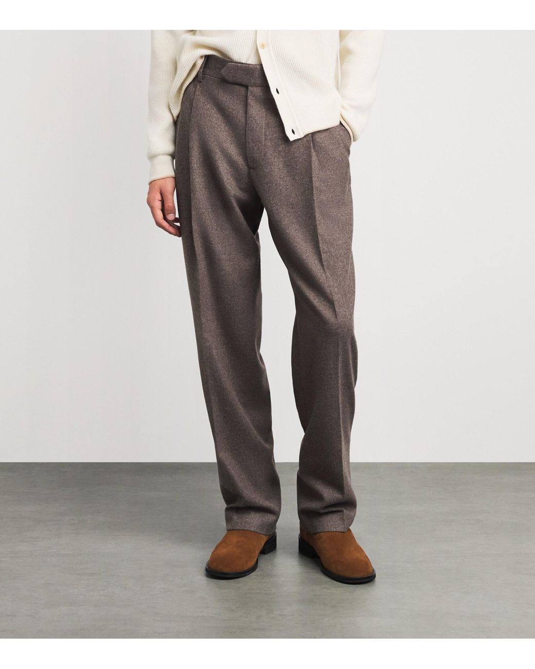 Gabriela Hearst Brown Wool-Cashmere Arthur Trousers for men