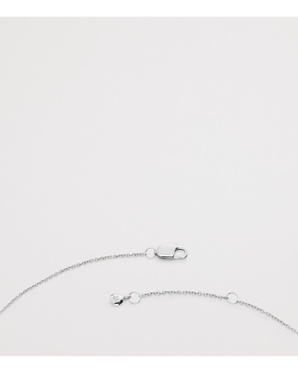 Monica Vinader White Sterling Pisces Zodiac Necklace