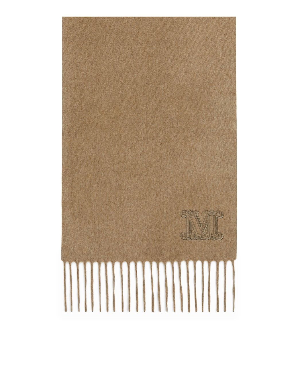Max Mara Natural Cashmere Monogram Scarf