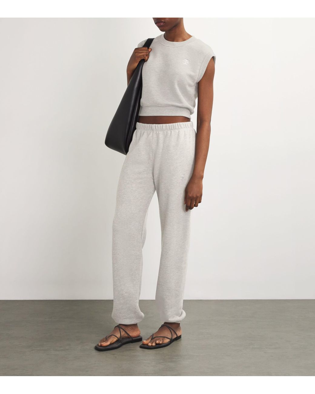 ÉTERNE Gray Cotton-Modal Sweatpants