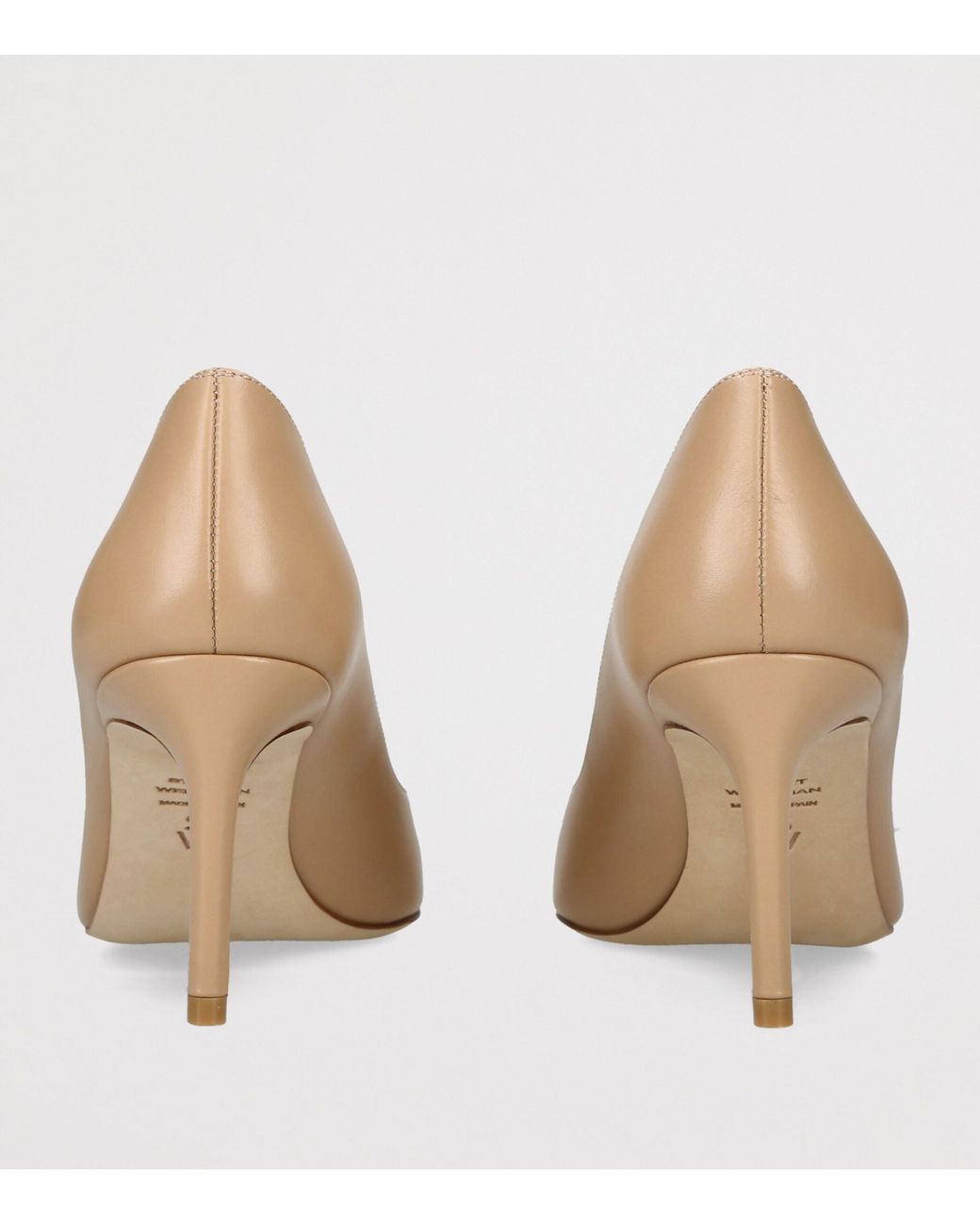 Stuart Weitzman Natural Leather Stuart Power Pumps 75
