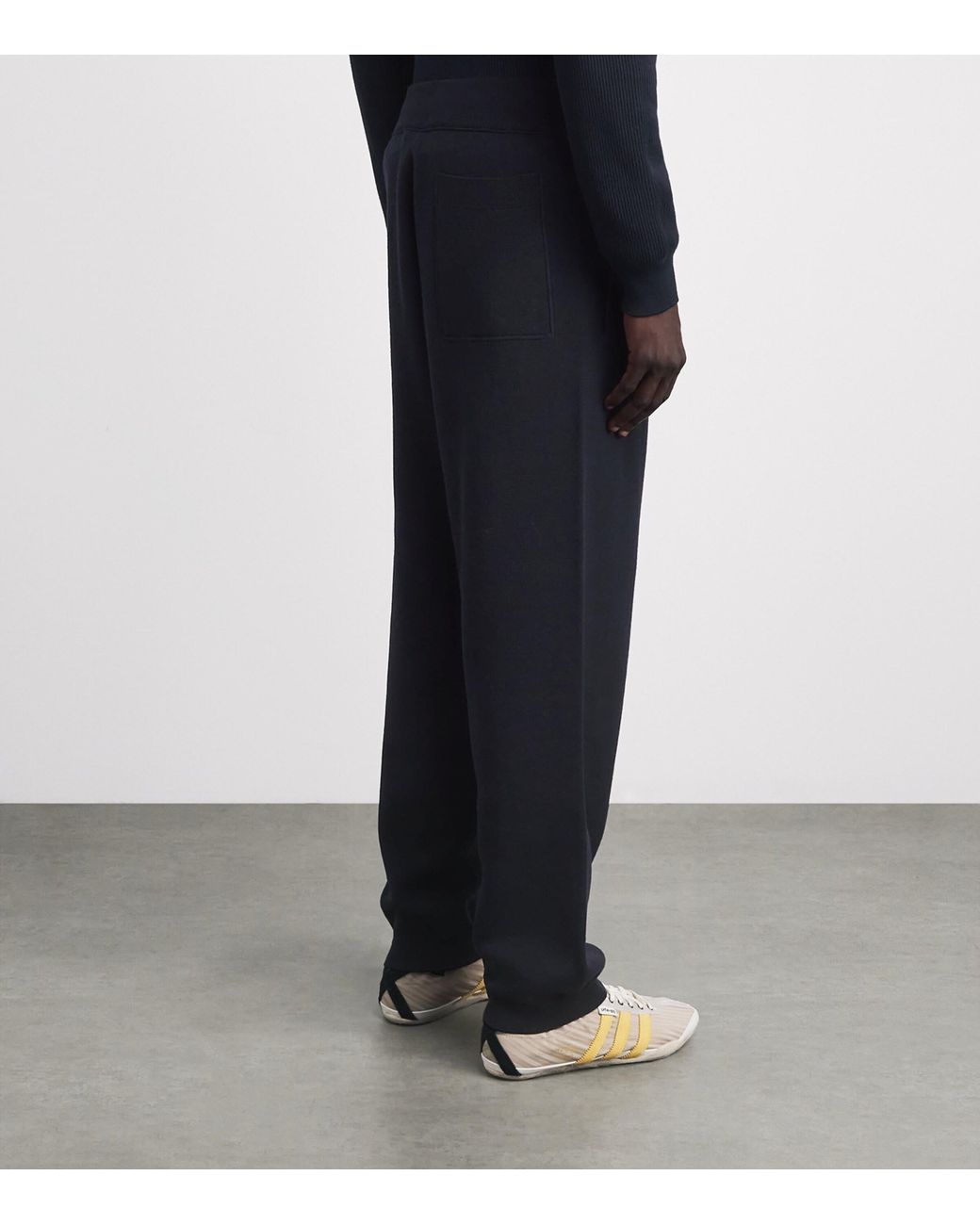 Stone Island Blue Virgin Wool-Blend Compass Sweatpants for men