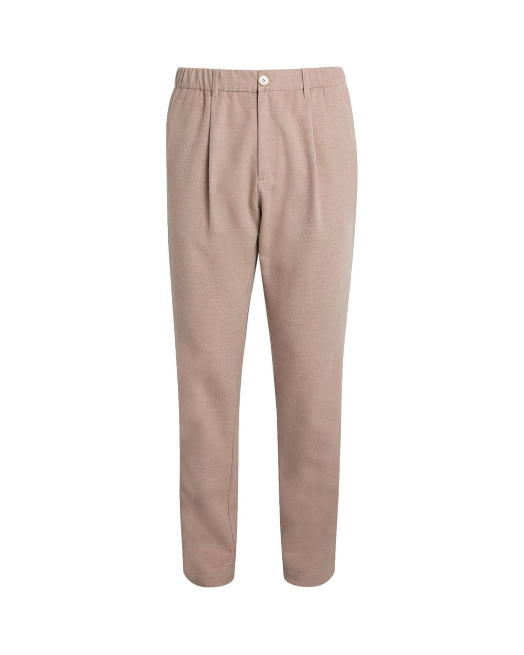Herno Natural Flannel Pleated Trousers for men