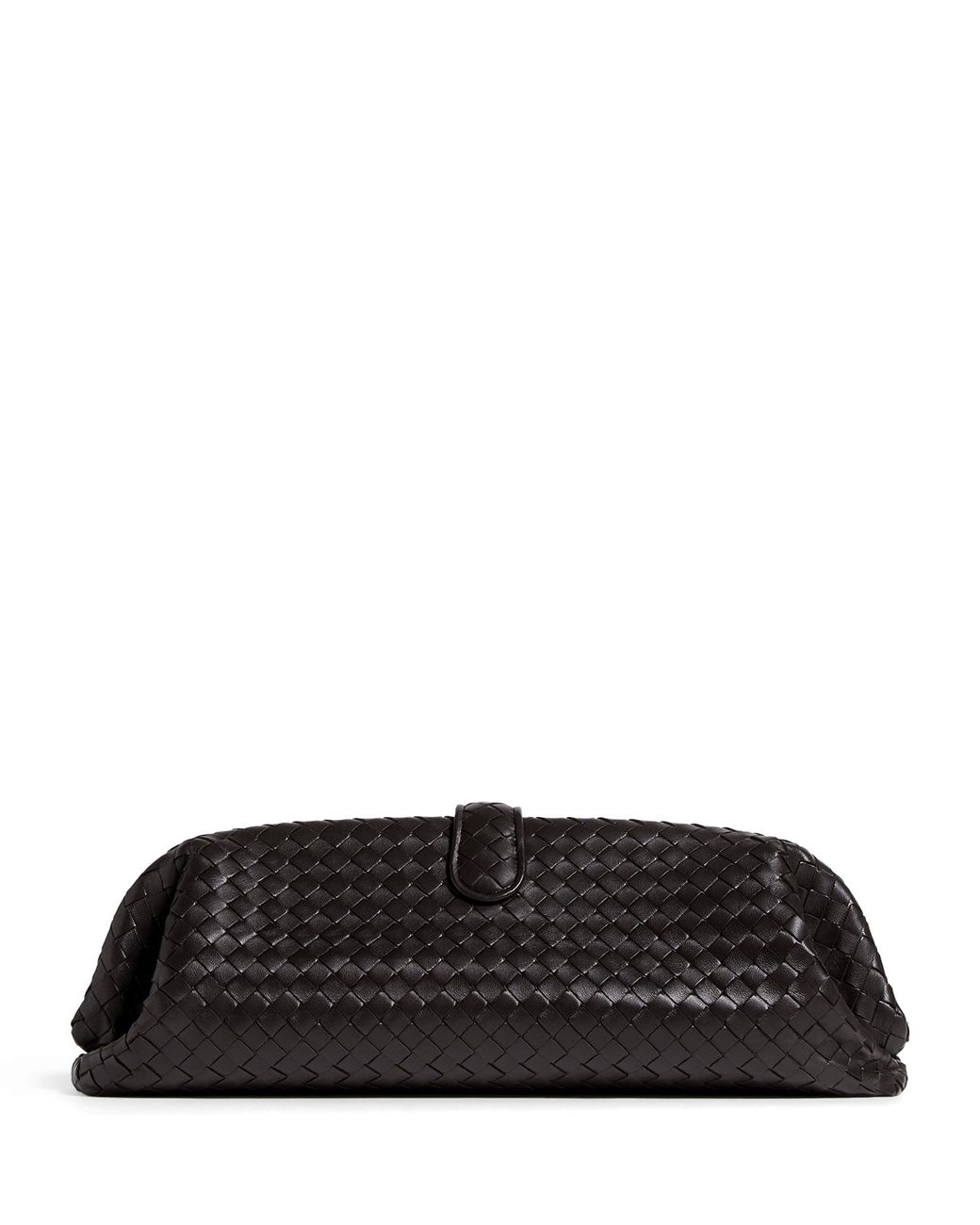 Bottega Veneta Black Leather Lauren 1980 Clutch Bag