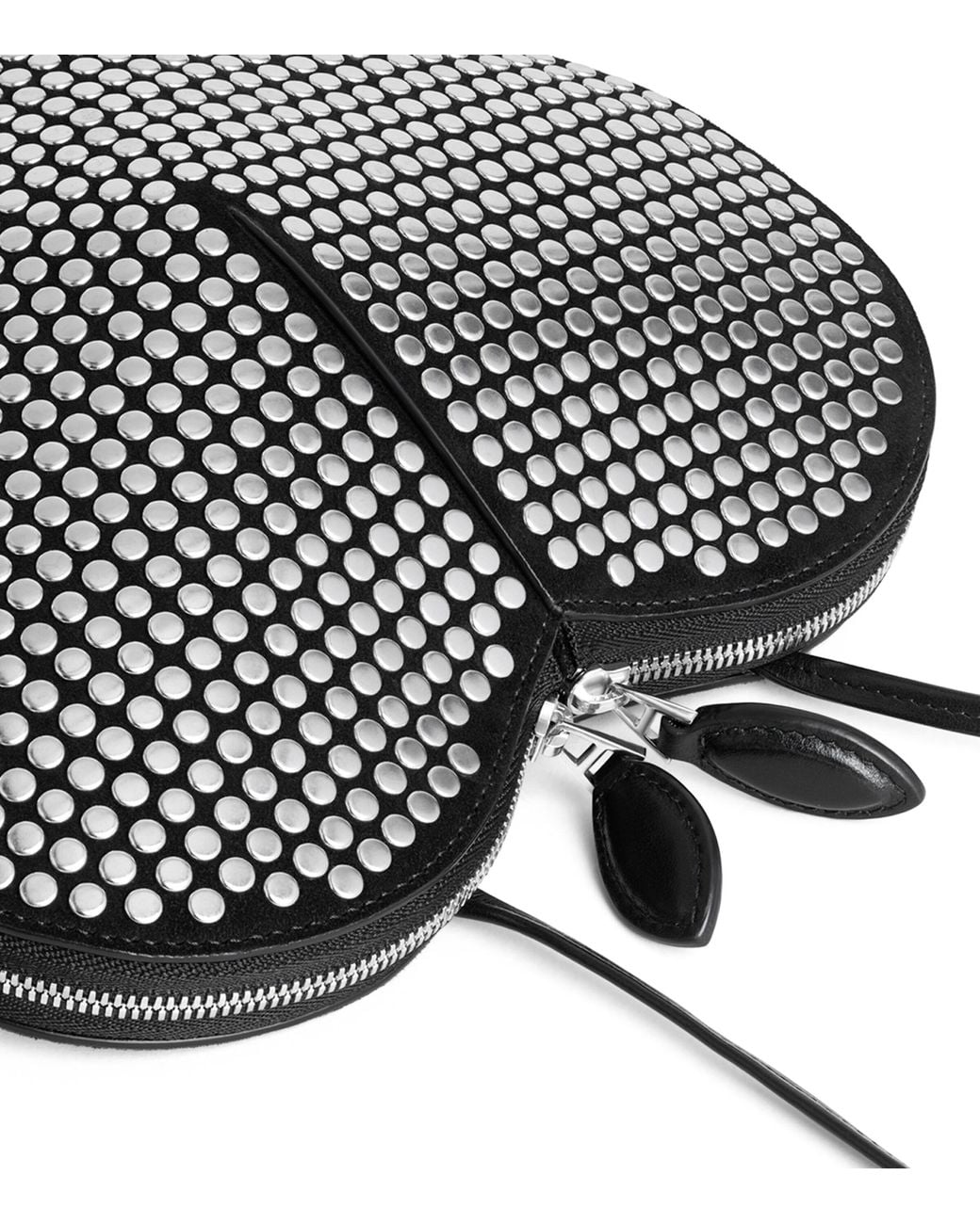 Alaïa White Suede Studded Le Coeur Shoulder Bag