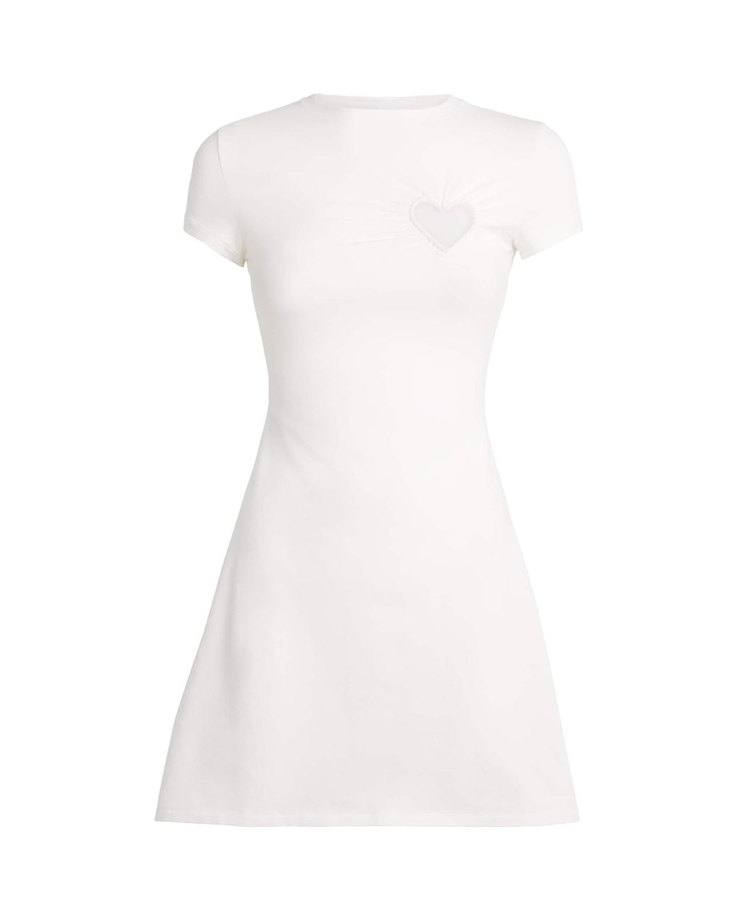 skims cotton jersey heart mini dress Skims Cotton Jersey Heart Mini Dress - Snow