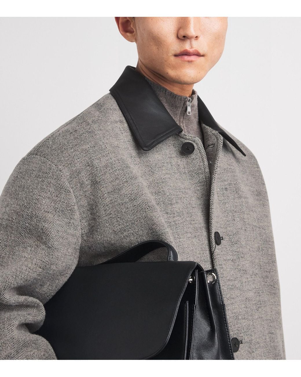 Studio Nicholson Gray Wool-Blend Howth Bomber Jacket