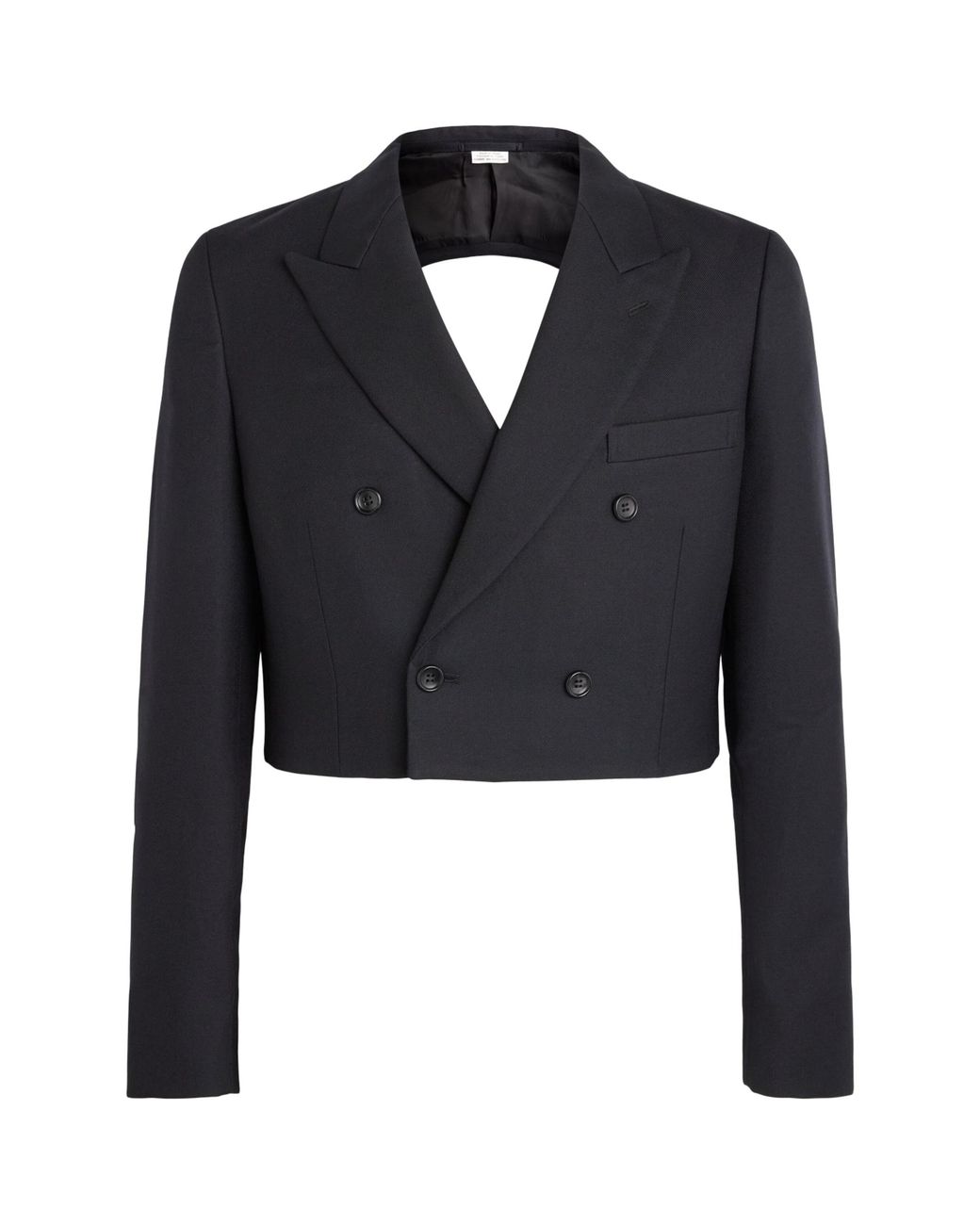Comme des Garçons Blue Wool Cut-Out Blazer for men