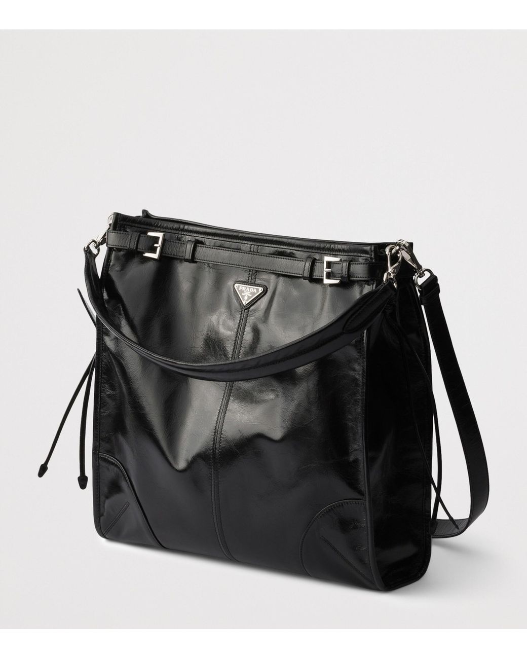 Prada Black Leather Bonnie Cross-Body Bag for men