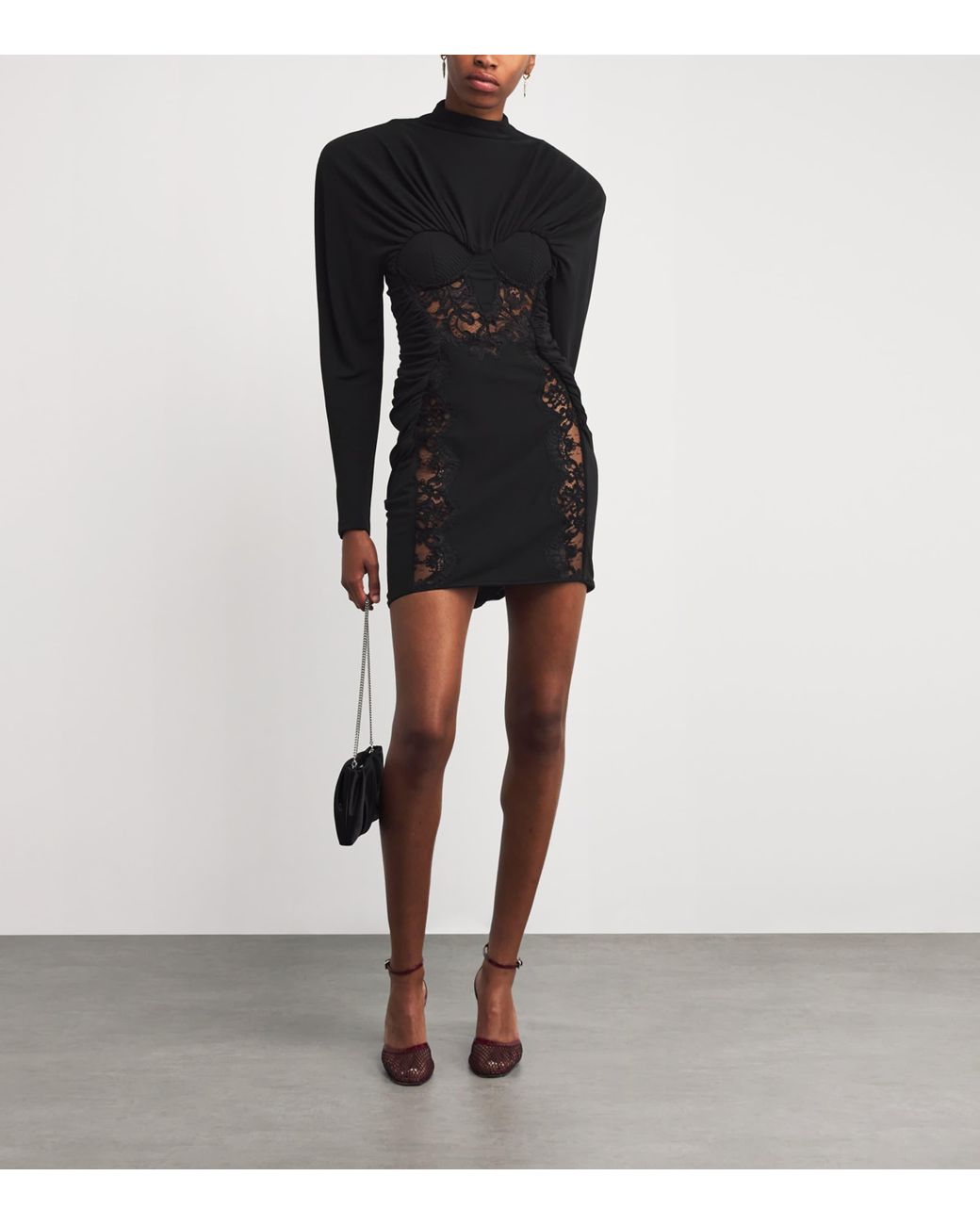 chinese dress ladies Stella McCartney // Black Floral Lace Sheer Dress – VSP Consignment