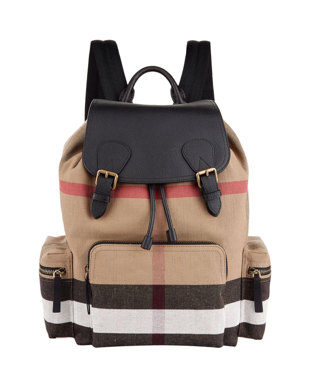 Micro Checked Canvas Backpack in Multicoloured - Burberry