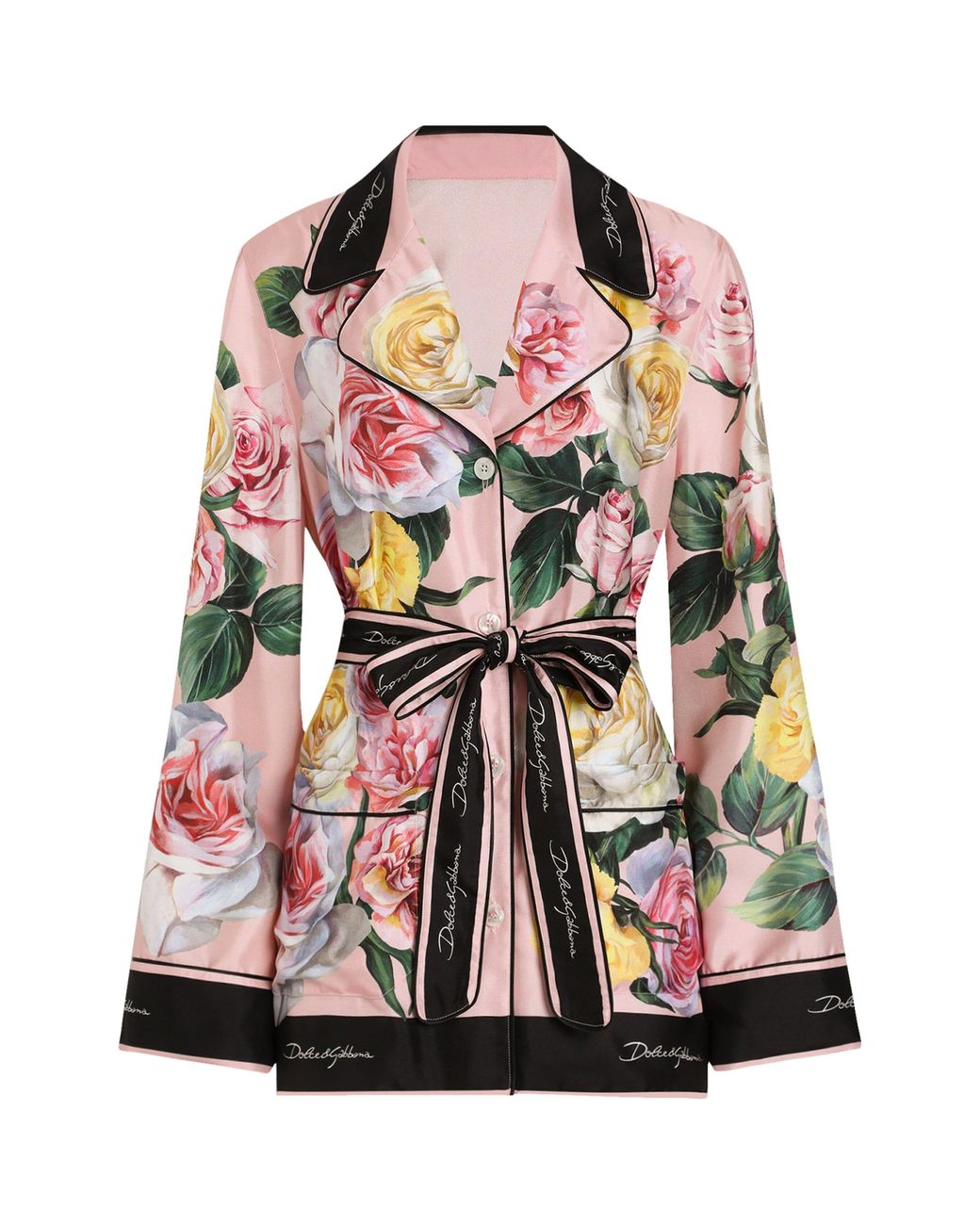 Dolce & Gabbana Pink Lace Shirt
