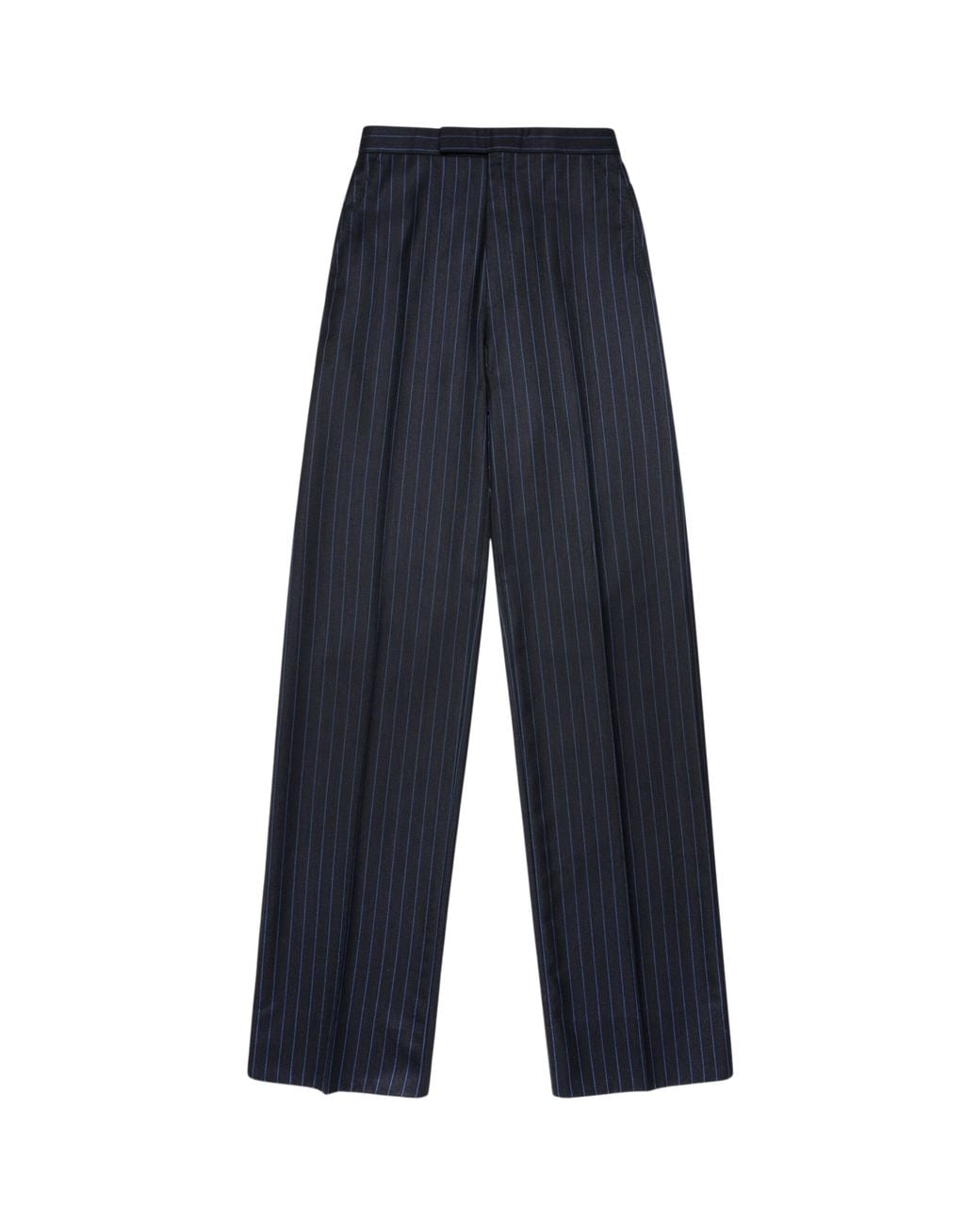 Tom Ford Blue Virgin Wool Pinstripe Colbert Wide-Leg Trousers for men