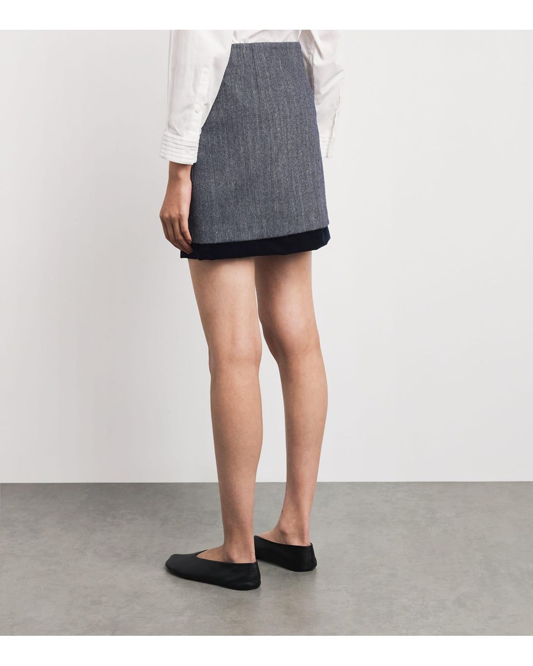 Claudie Pierlot Gray Wool-Blend Tweed Mini Skirt