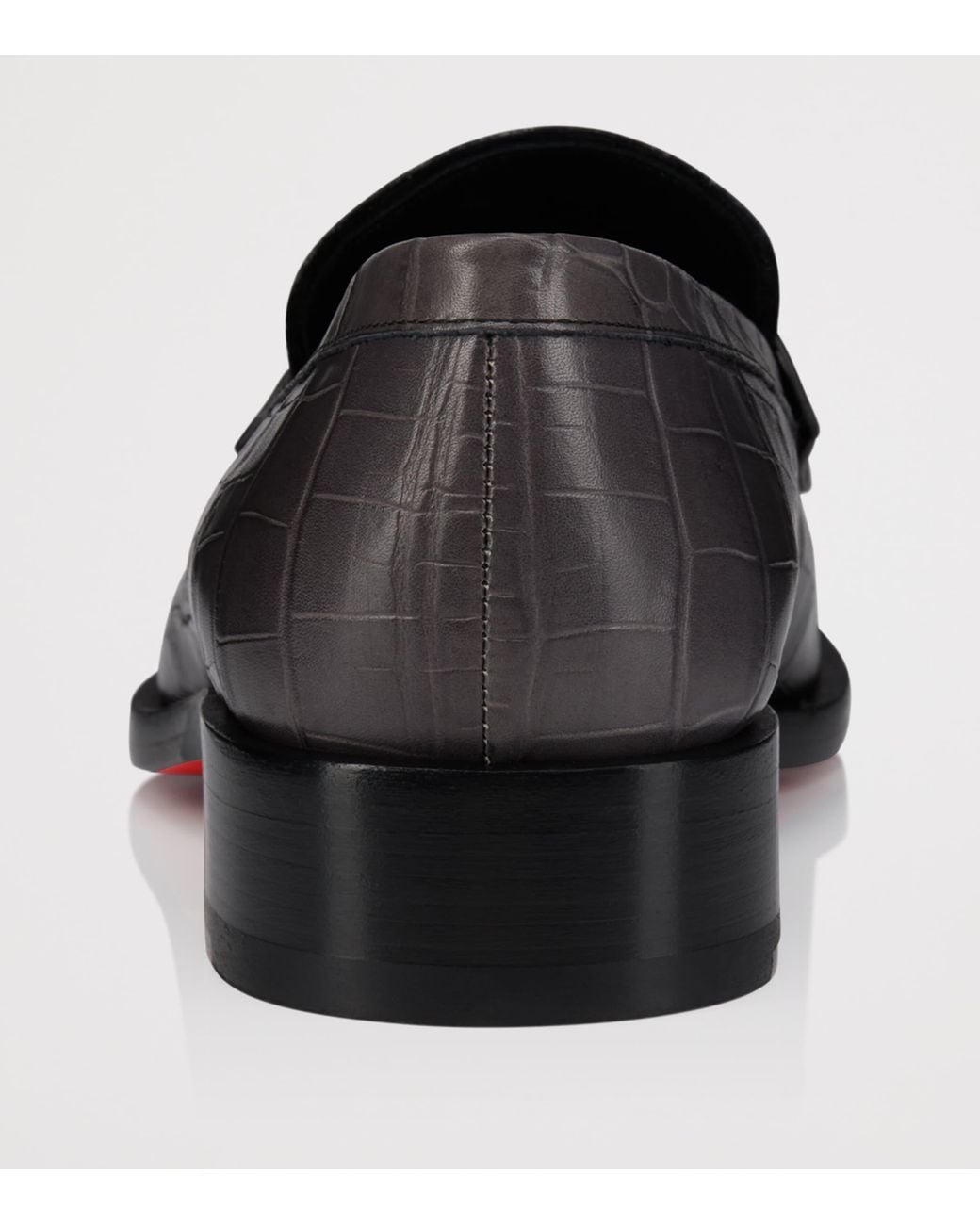 Christian Louboutin Black Chambelimoc Leather Loafers for men