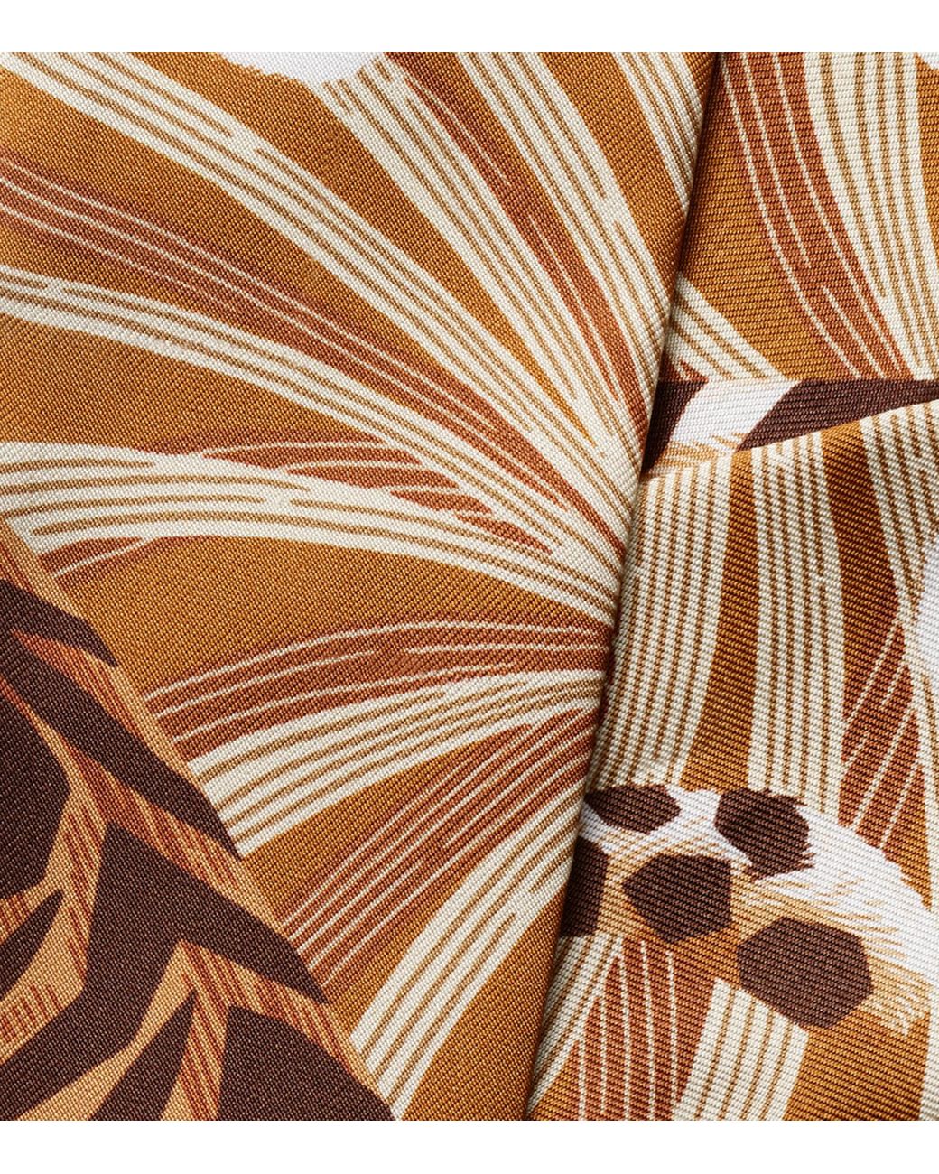 Cartier White Silk Panthère And Tigre Scarf