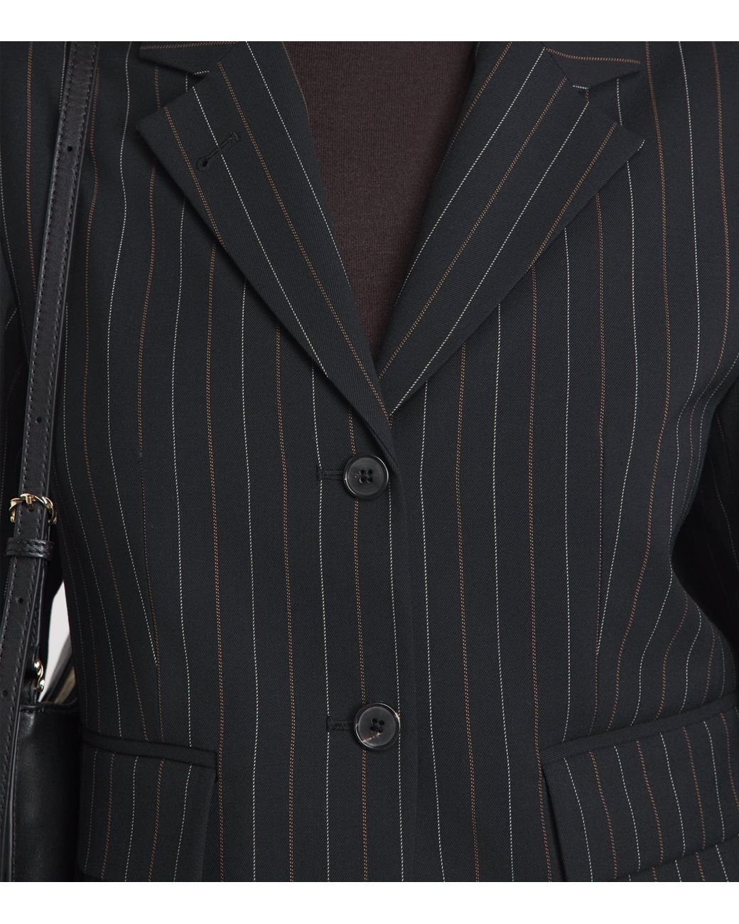 ME+EM Black Pinstripe Blazer