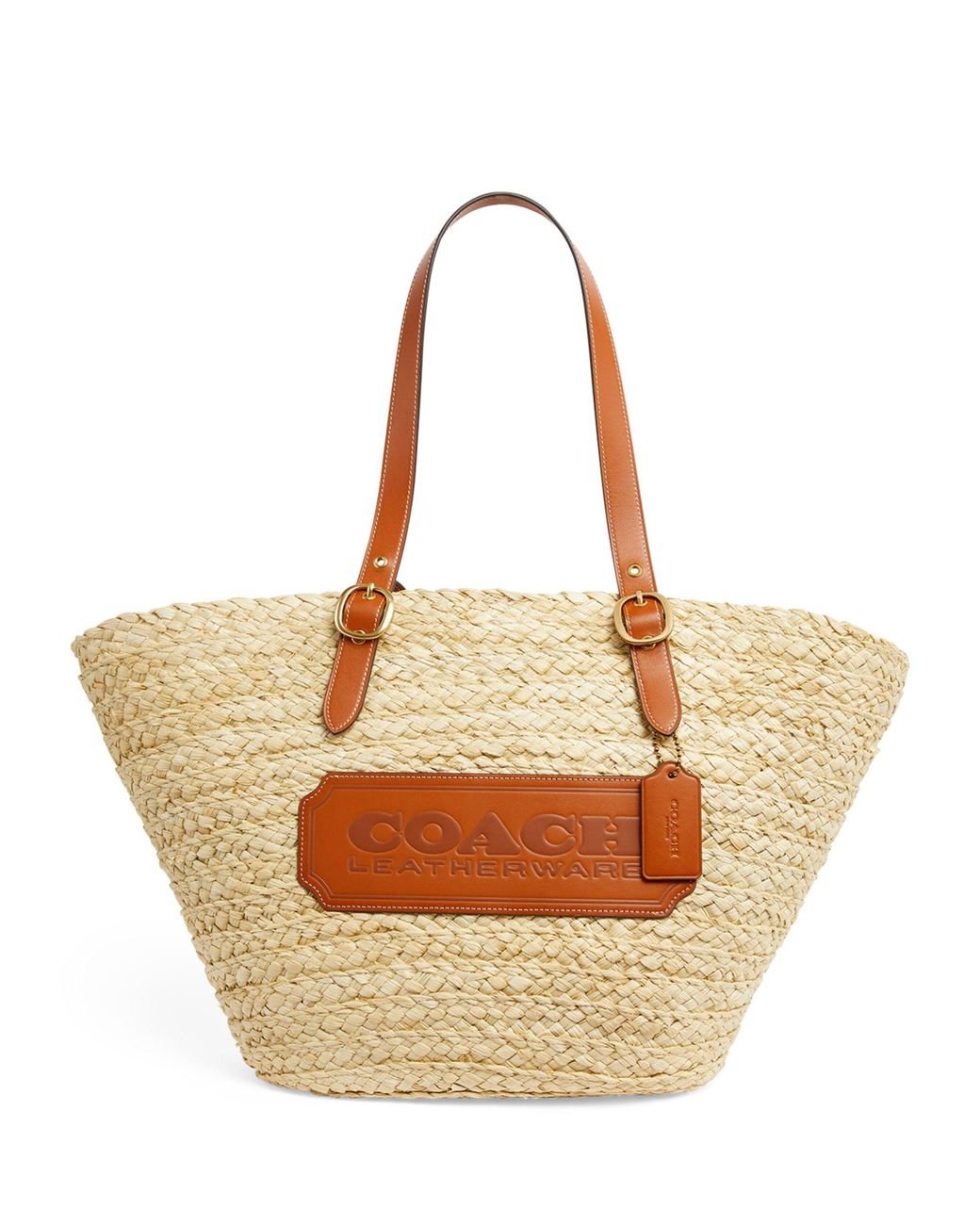 COACH LG STRAW TOTE かごバッグ coach-neutral-Straw-Basket-