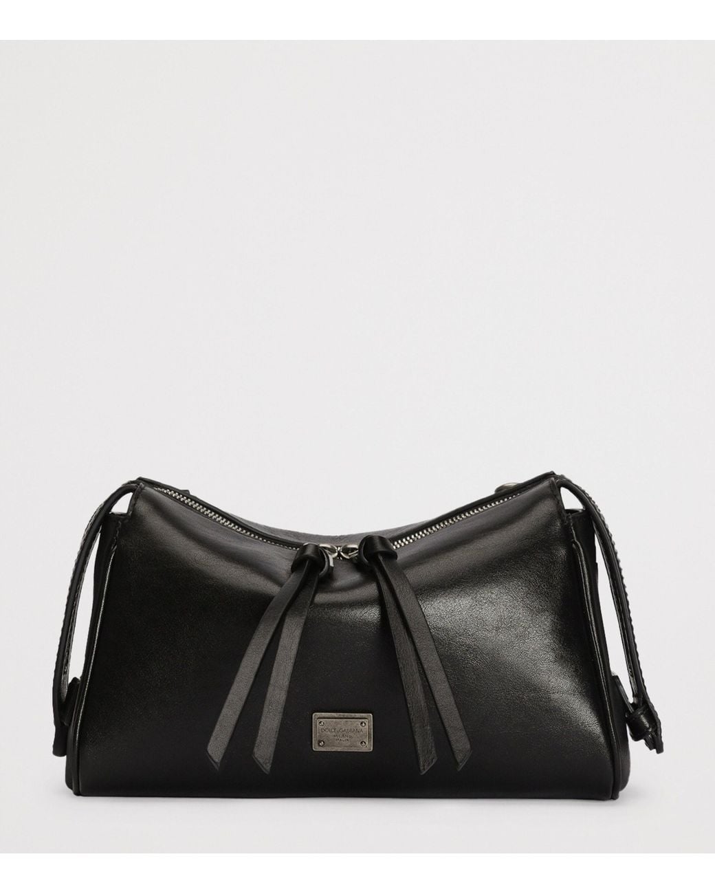 Dolce & Gabbana Black Calfskin Vittoria Shoulder Bag