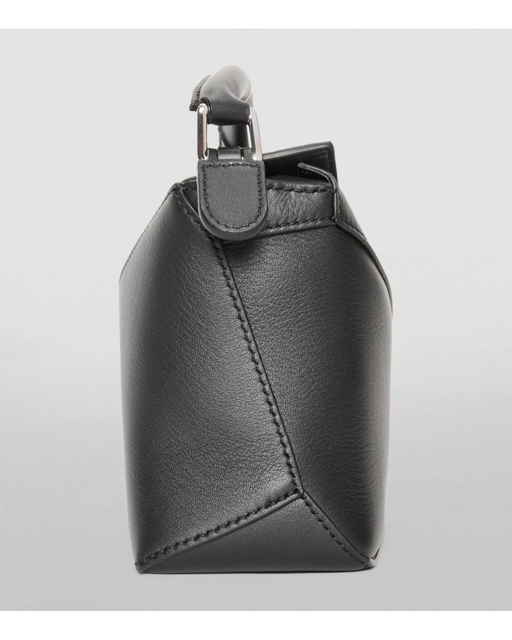 Loewe Black Mini Leather Puzzle Edge Top-Handle Bag