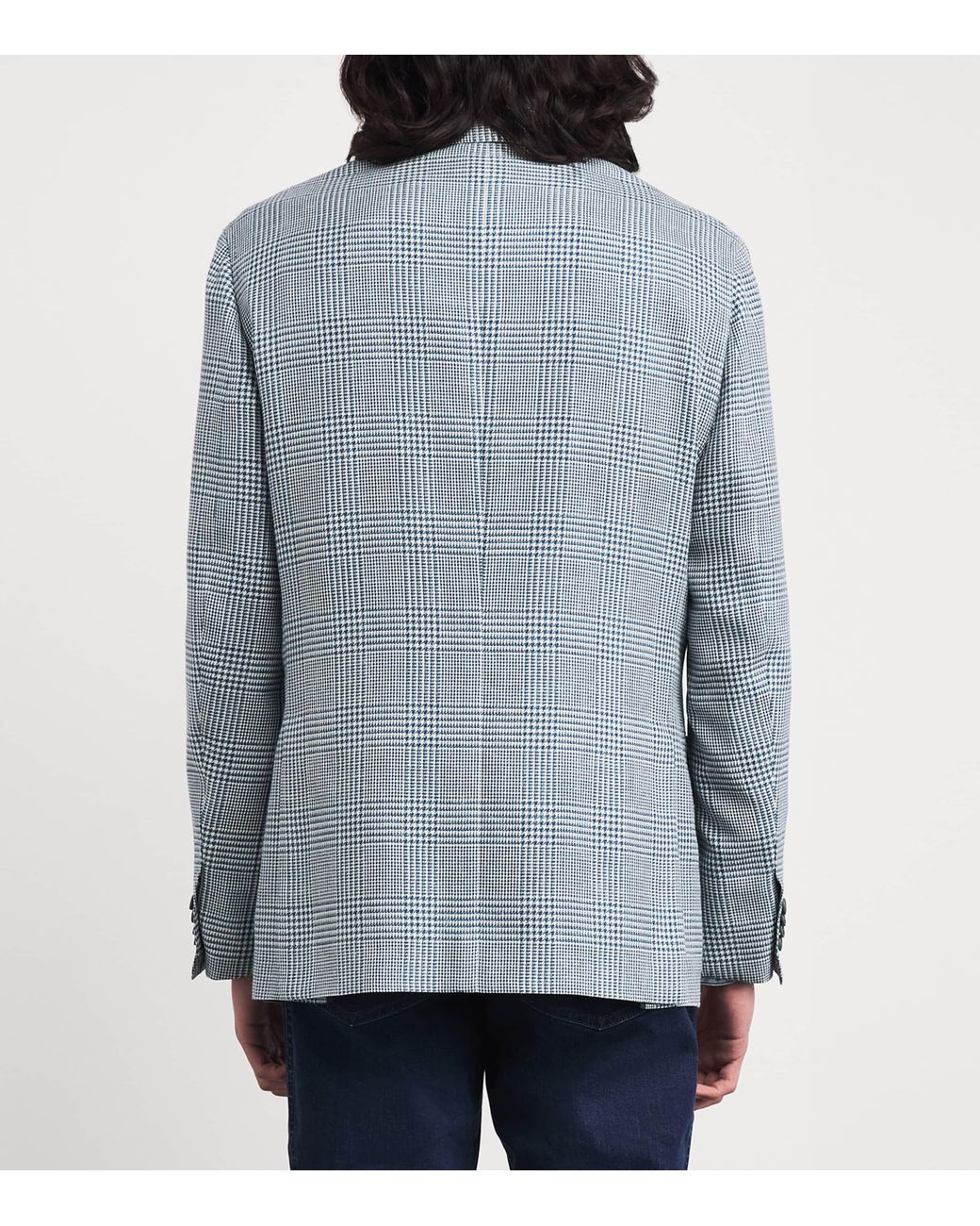 Brioni Blue Wool-Silk-Linen Soffio Blazer for men