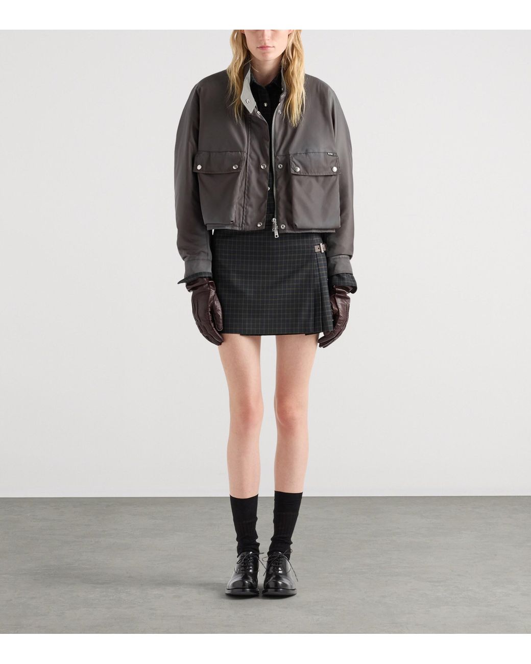 Prada Gray Washed Re-Nylon Jacket