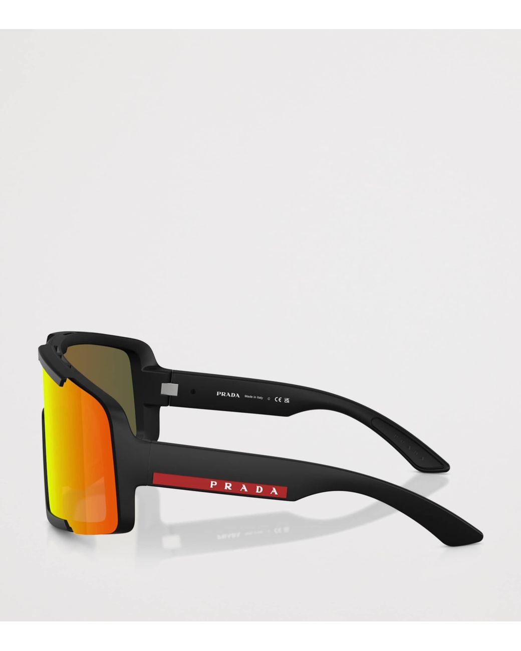 Prada Linea Rossa Orange Injected Pr B07S Sunglasses for men