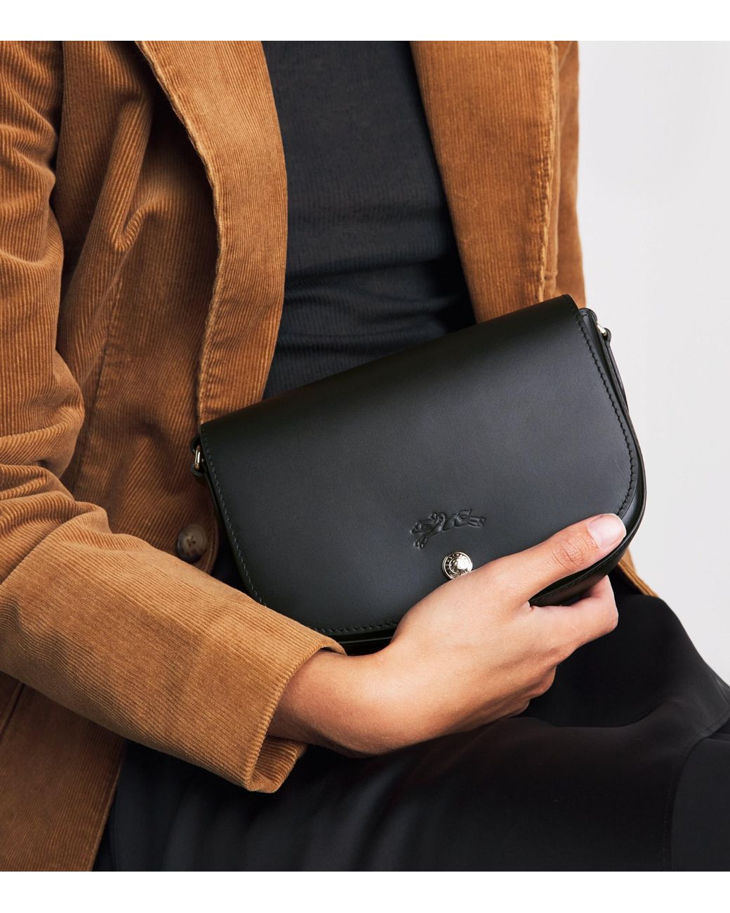 Longchamp Black Small Leather Épure Cross-Body Bag