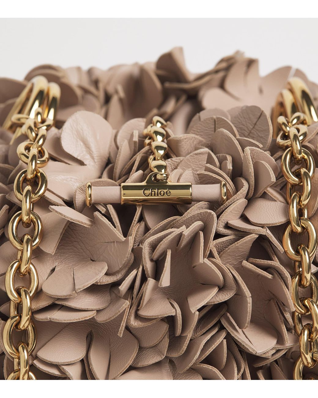 Chloé Brown Lambskin Plissé Shoulder Bag