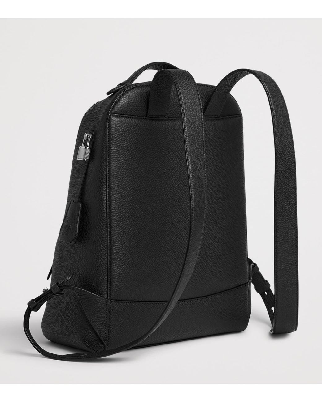 Dunhill Black Leather Bourdon 32 Backpack for men